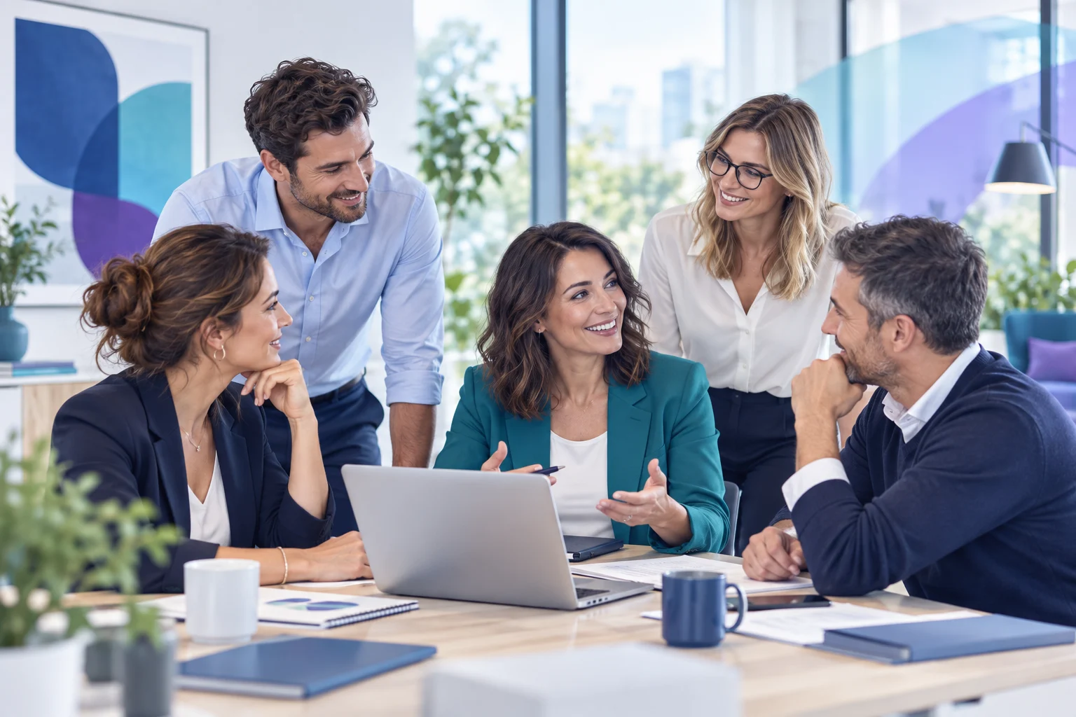 Équipe de conseillers en assurance